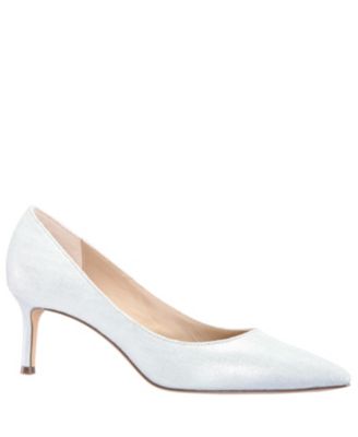 silver heels mid heel