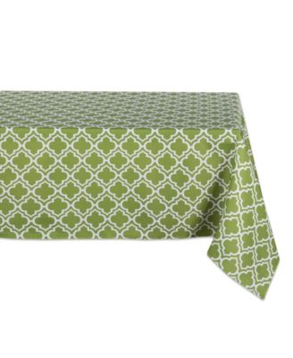 Design Imports Design Import Lattice Outdoor Tablecloth with Zipper 60" x 84"
