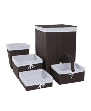 Redmon 5 Piece Hamper and Basket Set