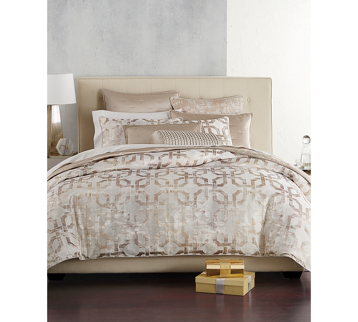 Hotel Collection Fresco Comforter Set, Full/queen, Created For Macy's In Gold