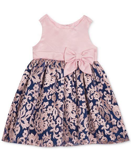 Rare Editions Baby Girls Embroidered Mikado Dress Reviews All