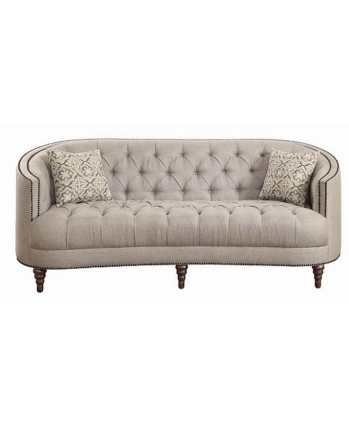 Macy's Coaster Home Furnishings Avonlea Sofa with Button Tufting