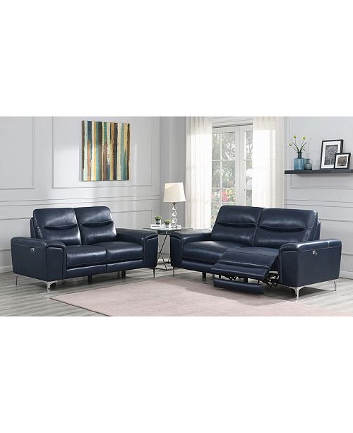 Macy's Coaster Home Furnishings Largo Upholstered Power Sofa & Reviews