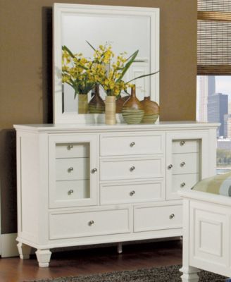 Macy's - Sandy Beach 11-Drawer Dresser White