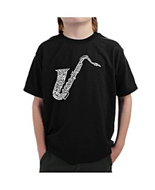 Big Boy's Word Art T-Shirt - Sax