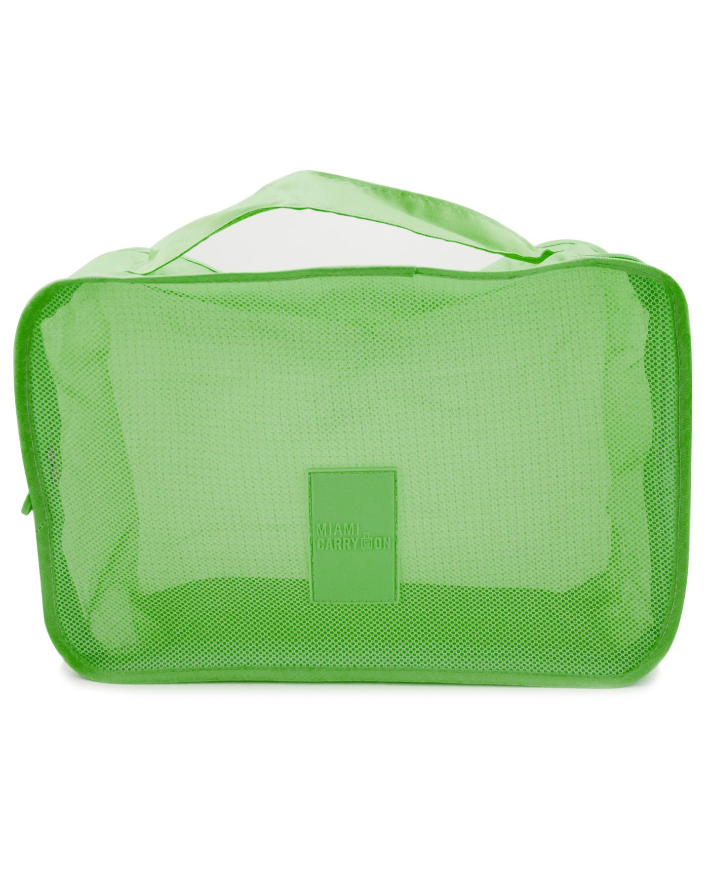 Miami CarryOn Set of 6 Neon Packing Cubes and Laundry Pouches, Traveler's Luggage Organizer, цвет: Зелёный — фото 3