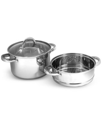 Stainless Steel 4-Qt. Multi Cooker with Glass Lid & Steam Tray