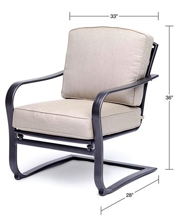 Agio - Vintage II C-Spring Chair, with Sunbrella&reg; Cushions