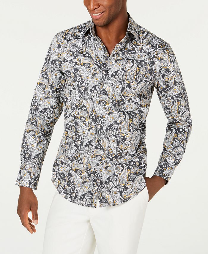 Tasso Elba Men s Stretch Jaipur Paisley Print Shirt Created for
