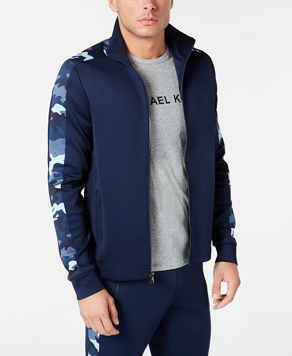 Michael Kors Men's Camo Stripe Track Jacket & Reviews Coats & Jackets