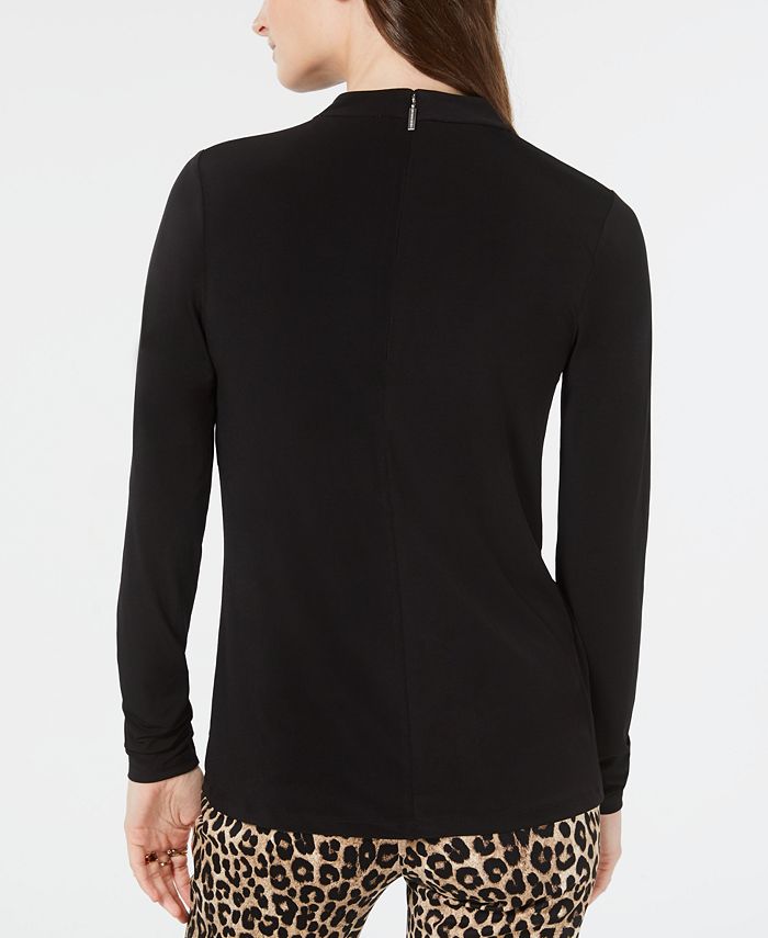 Michael Kors MockNeck Keyhole Top Macy's
