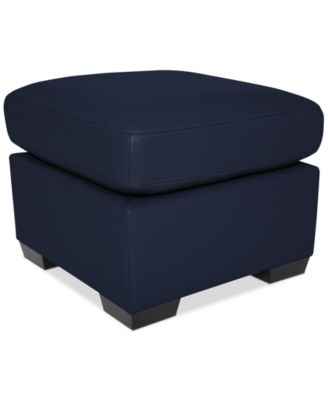 Lothan 24" Leather Ottoman