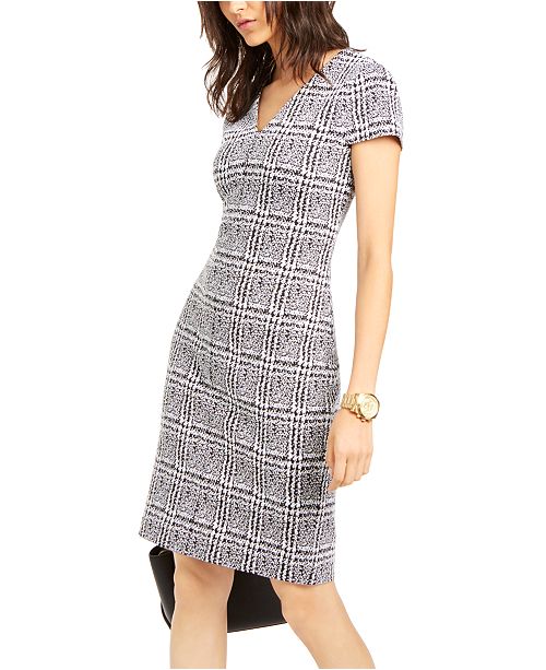 Michael Kors Plaid Short Sleeve Dress Regular Petite Reviews