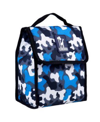 blue camo lunch bag