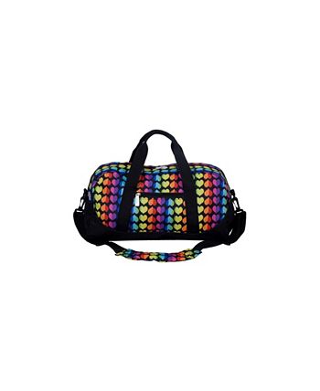 Wildkin 25701 Rainbow Hearts Overnighter Duffel Bag, Black