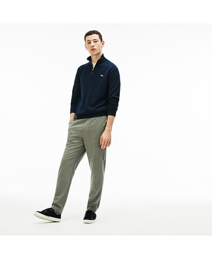 Lacoste Men's Quarter Zip Cotton Sweater Macy's