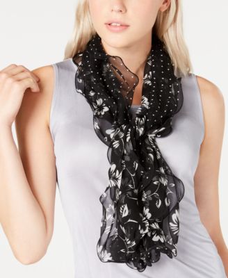 Lauren Ralph Lauren Belinda Silk Ruffle Scarf - Macy's