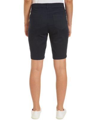 Juniors Uniform Khaki Sateen Bermuda with Adjustable Waistband