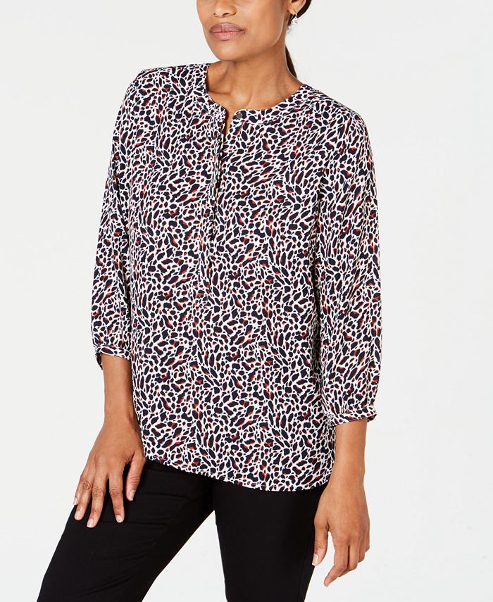 JM Collection Pleated-Back Blouse, Created for Macys - Macy's