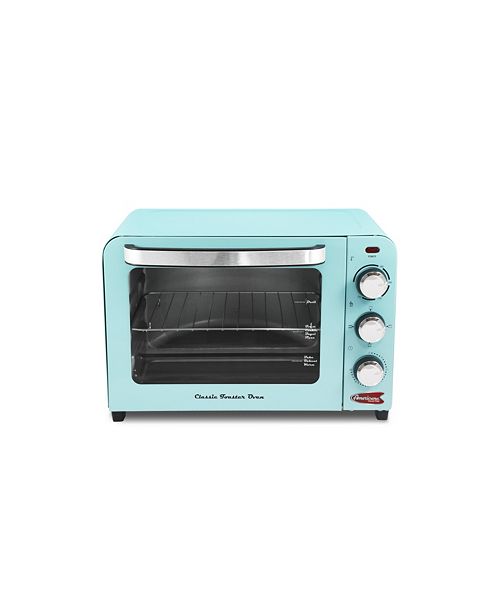 Americana By Elite 6 Slice 26l Retro Toaster Oven Blue Reviews Small Appliances Kitchen Macy S