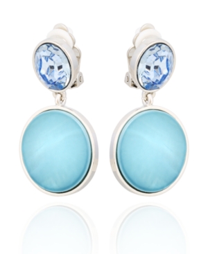 image of T Tahari Stone and Shells Clip Drop Earring