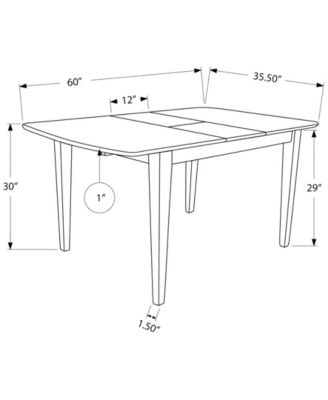 Monarch Specialties 36" x 48" x 60" Dining Table