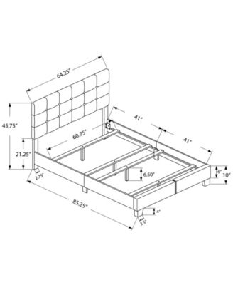 Queen Leather Look Bed