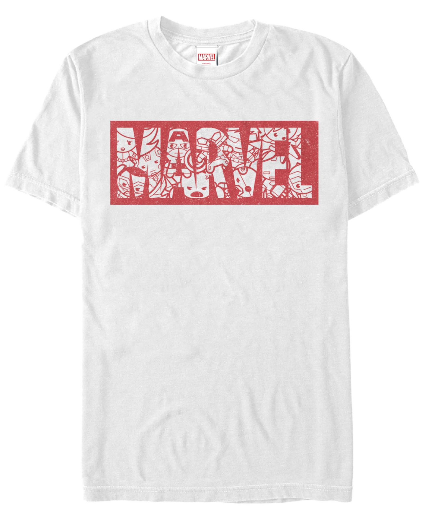 Мужская футболка Fifth Sun Marvel Comic Collection Kawaii Marvel Logo Short Sleeve, цвет: Белый — фото 1