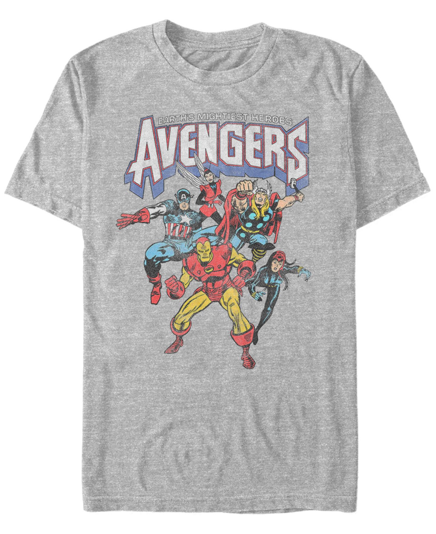 Мужская футболка Fifth Sun Marvel Comic Collection Retro Earths Mightiest Heroes Short Sleeve, цвет: Athletic H — фото 1