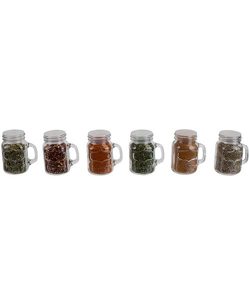 Hds Trading Corp Hds Trading 6 Piece Glass Spice And Seasoning Jar