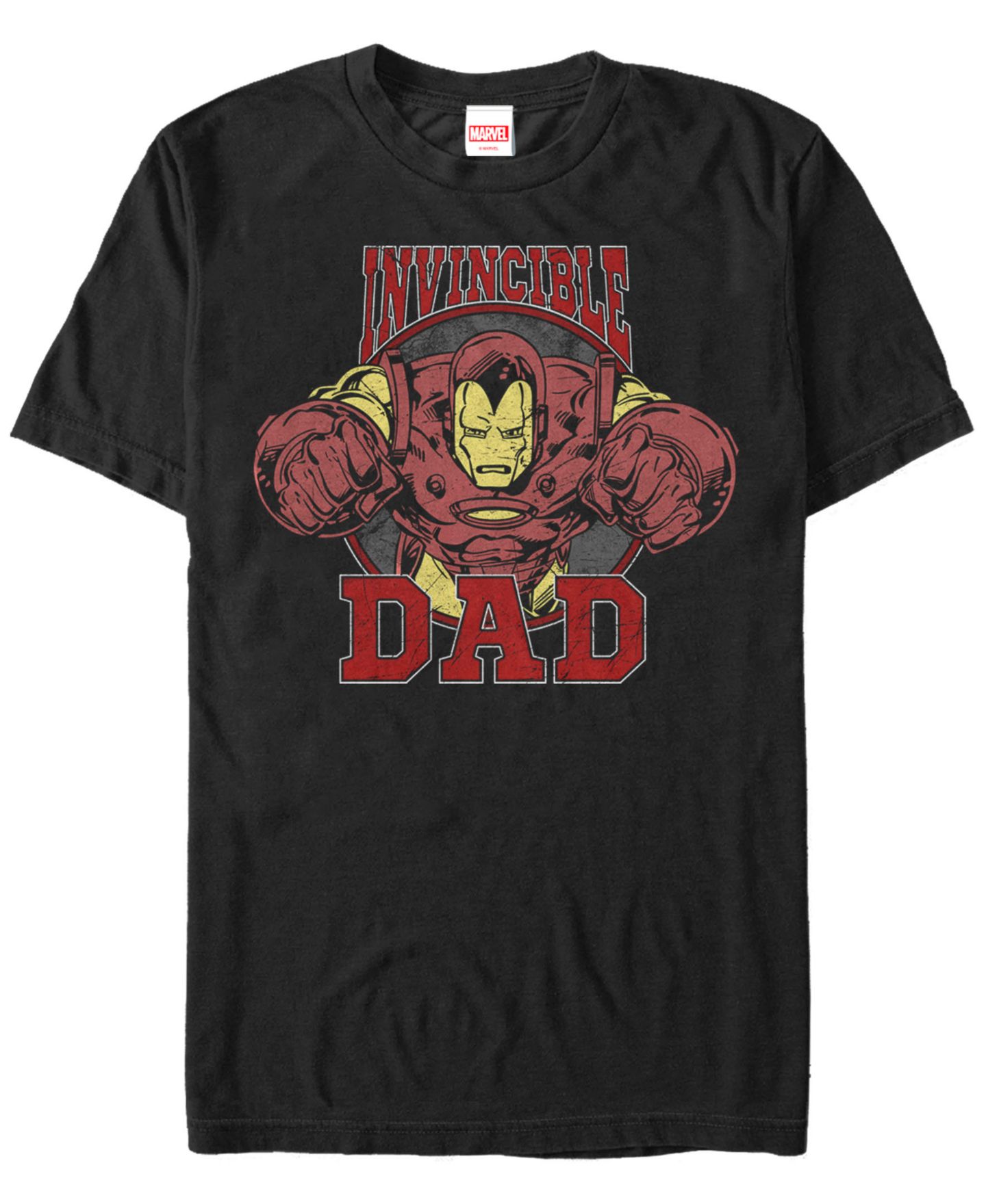 Мужская футболка Fifth Sun Marvel Comic Collection Iron Man Invincible Dad Short Sleeve, цвет: Чёрный — фото 1