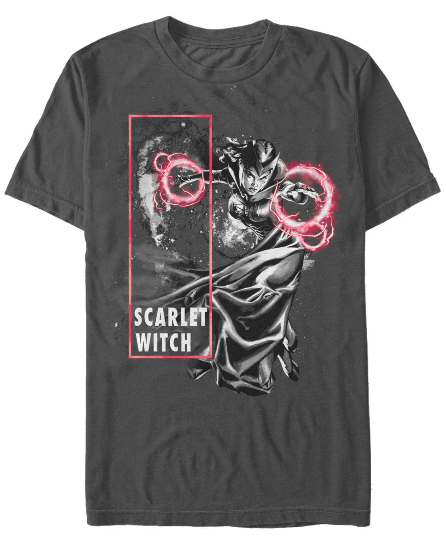 Мужская футболка Fifth Sun Marvel Comic Collection The Scarlet Witch Blast Short Sleeve, цвет: Угольный — фото 1