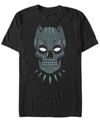 Marvel Men's Black Panther Sugar Skull Big Face Mask Short Sleeve T-Shirt