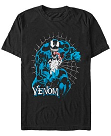 Marvel Men's Comic Collection Venom Webbed Action Pose Short Sleeve T-Shirt