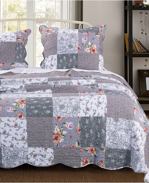 Greenland Home Fashions Giulia Quilt Set 3 Piece Full Queen