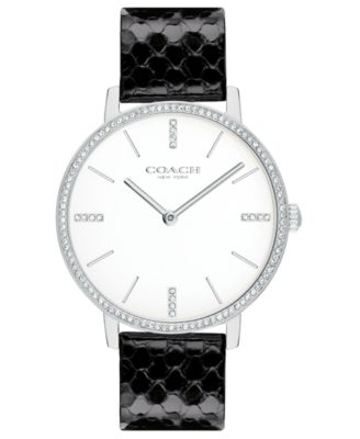 COACH - Women's Audrey Black Snakeskin Strap Watch 35mm