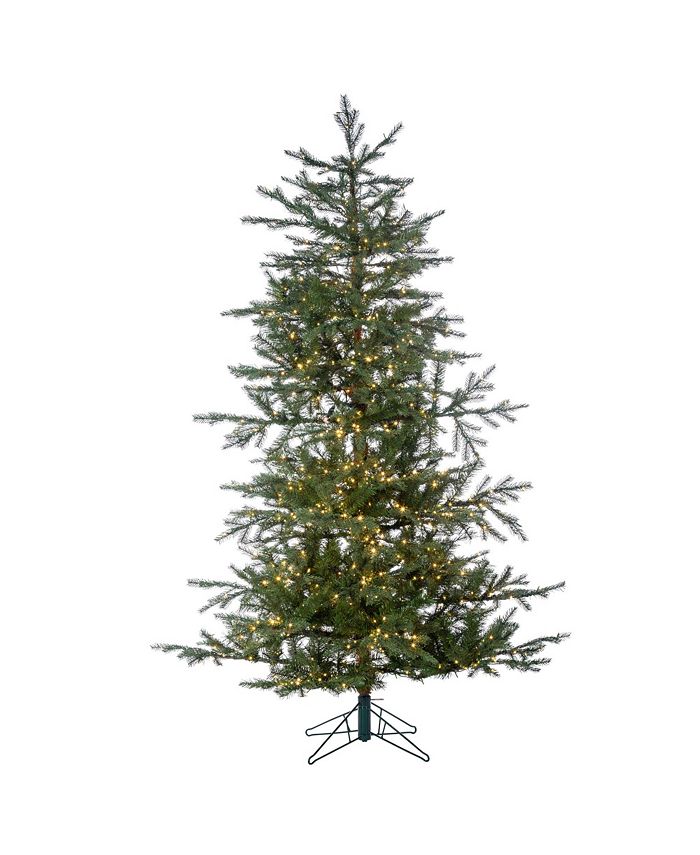 Sterling - 6.5-Foot High Pre-Lit Natural Cut Portland Pine with Instant Glow Power Pole Feature