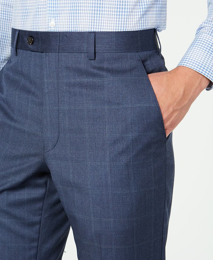 Ralph Lauren Men's Classic Fit UltraFlex Stretch Check Suit Separate Pants Blue Size 36X32