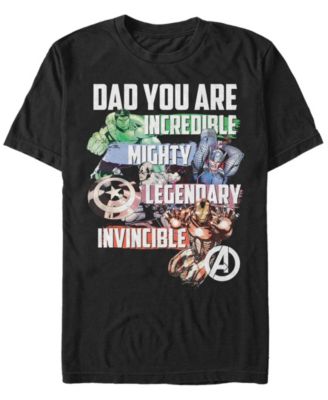 Marvel Men's Comic Collection Dad You Are An Avenger Short Sleeve T-Shirt