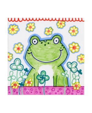Trademark Global Valarie Wade Frog In Clover Canvas Art In Multi