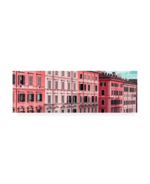 Trademark Global Philippe Hugonnard Dolce Vita Rome 2 Hot Pink Building Facades Canvas Art In Multi