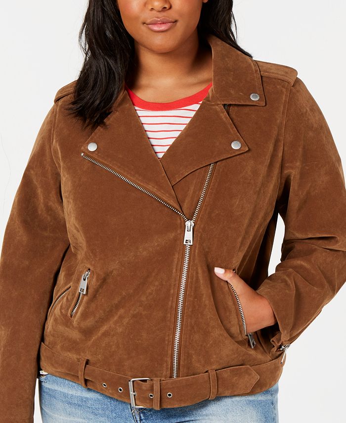 Levi's Trendy Plus Size Faux-Suede Moto Jacket & Reviews - Jackets &  Blazers - Plus Sizes - Macy's