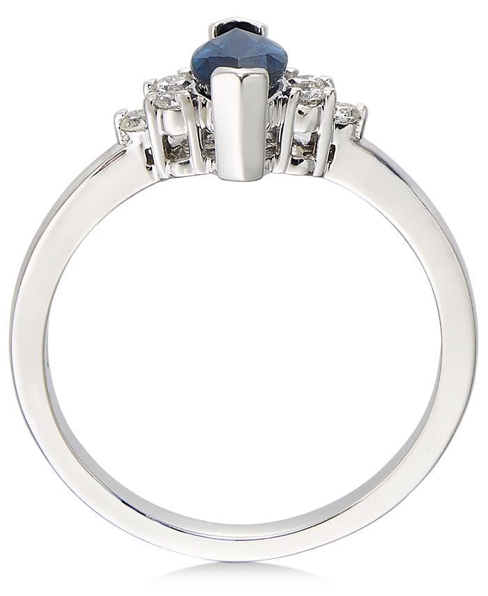 Macy's Sapphire (3/4 ct. t.w.) & Diamond (1/8 ct. t.w.) Ring in 14k ...