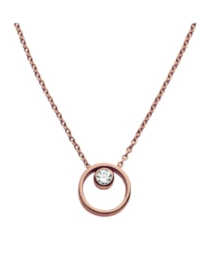 image of Skagen Women-s Elin Stainless Steel Crystal Circle Necklace