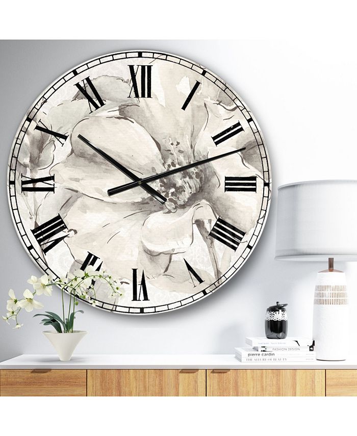 Designart Farmhouse Oversized Metal Wall Clock & Reviews - Clocks ...