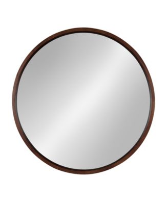 Hutton Round Wood Wall Mirror - 30" x 30"