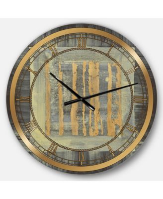 Designart Glam Oversized Metal Wall Clock