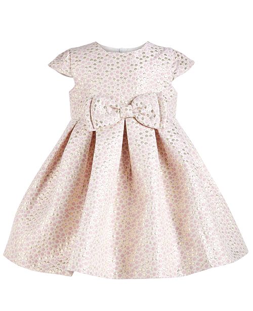 Bonnie Baby Baby Girls Metallic Dot Bow Dress Reviews Macy S