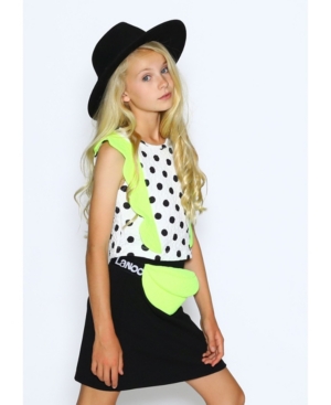 image of Lanoosh Toddler Girls Fun 3D Flap Scallop Contrast Detail Top