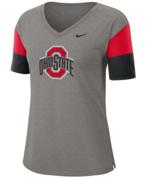 Nike Women's Ohio State Buckeyes Breathe V-Neck T-Shirt